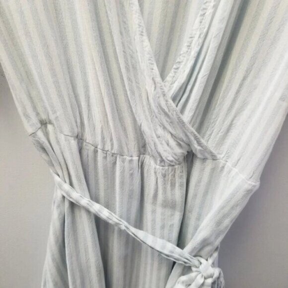 Torrid Blue & White Striped Challis Wrap Dress - Picture 12 of 13